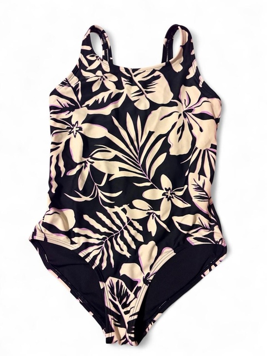 Athleta Other - Athleta Black and Cream Tropical Print Kids One-Piece Swimsuit